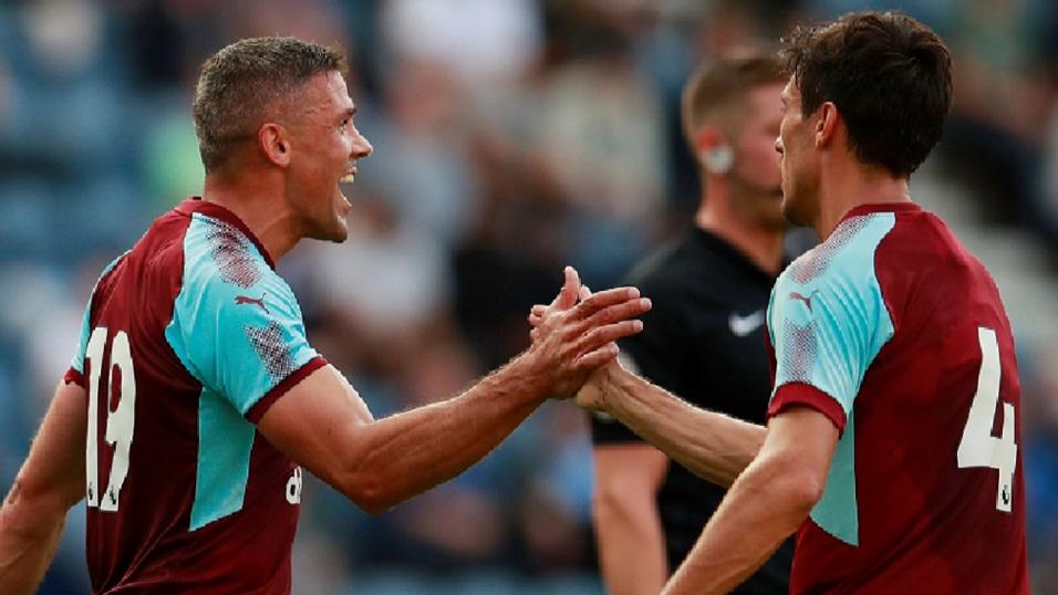 Burnley players celebrating